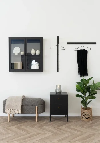 HOUSE NORDIC vase, rund - rkt grtt glass (15x19)