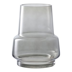 HOUSE NORDIC vase, rund - smoked gr glas (15x19)