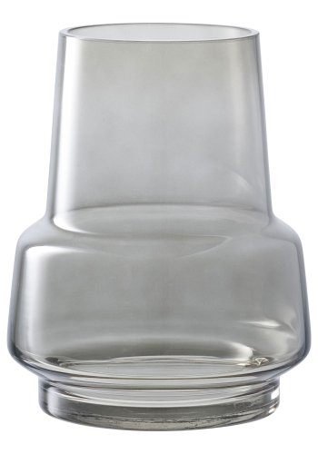 HOUSE NORDIC vase, rund - rkt grtt glass (15x19)