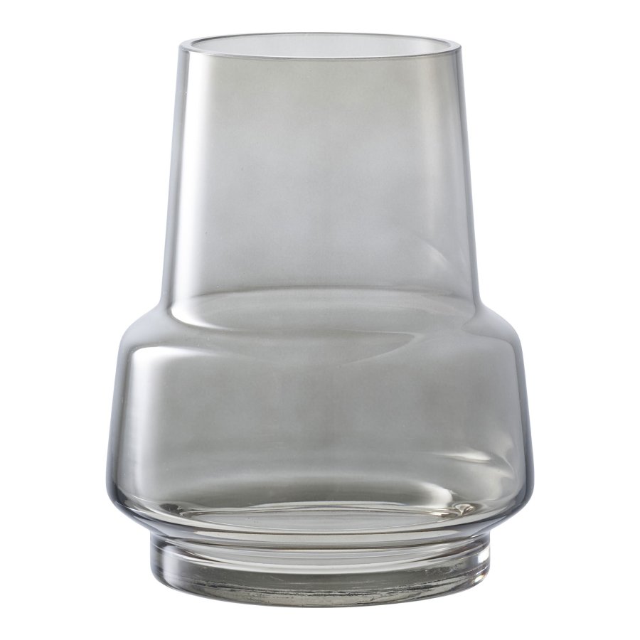 HOUSE NORDIC vase, rund - rkt grtt glass (15x19)