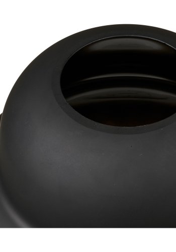 HOUSE NORDIC�vase, rund - sort mundbl�st glas (H:20)