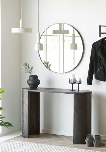 HOUSE NORDIC�vase, rund - sort mundbl�st glas (H:20)