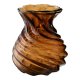 HOUSE NORDIC vase, rund - r�gfarvet brun mundbl�st glas (H:18,5)
