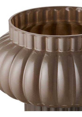 HOUSE NORDIC vase, rund - brun mundbl�st glas (H:27)