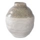 HOUSE NORDIC vase, rund - hvit/grnn keramikk (26x30,5)