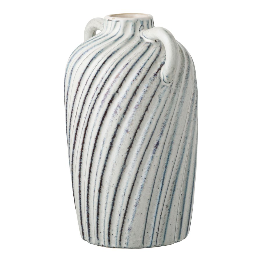 HOUSE NORDIC vase, rund - bl� keramik (H:22)