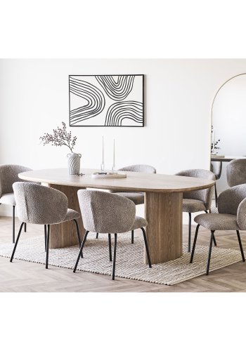 HOUSE NORDIC vase, rund - bl� keramik (H:22)