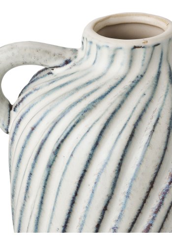 HOUSE NORDIC vase, rund - bl� keramik (H:22)