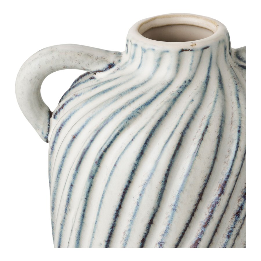 HOUSE NORDIC vase, rund - bl� keramik (H:22)