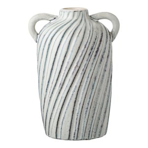 HOUSE NORDIC vase, rund - bl� keramik (H:22)