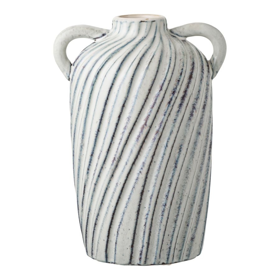 HOUSE NORDIC vase, rund - bl� keramik (H:22)