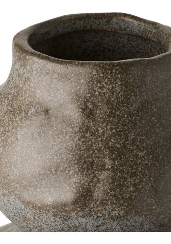 HOUSE NORDIC vase, rund - m�rkegr� keramik (H:33,5)