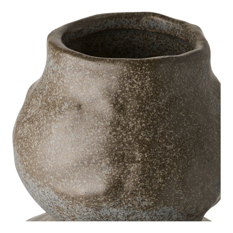 HOUSE NORDIC vase, rund - m�rkegr� keramik (H:33,5)