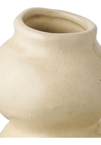 HOUSE NORDIC vase, rund - beige keramik (H:19,5)
