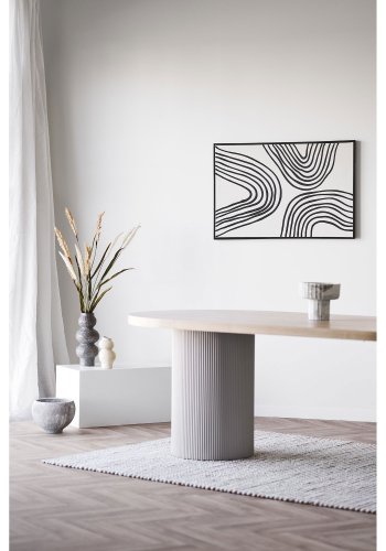 HOUSE NORDIC vase, rund - beige keramik (H:19,5)