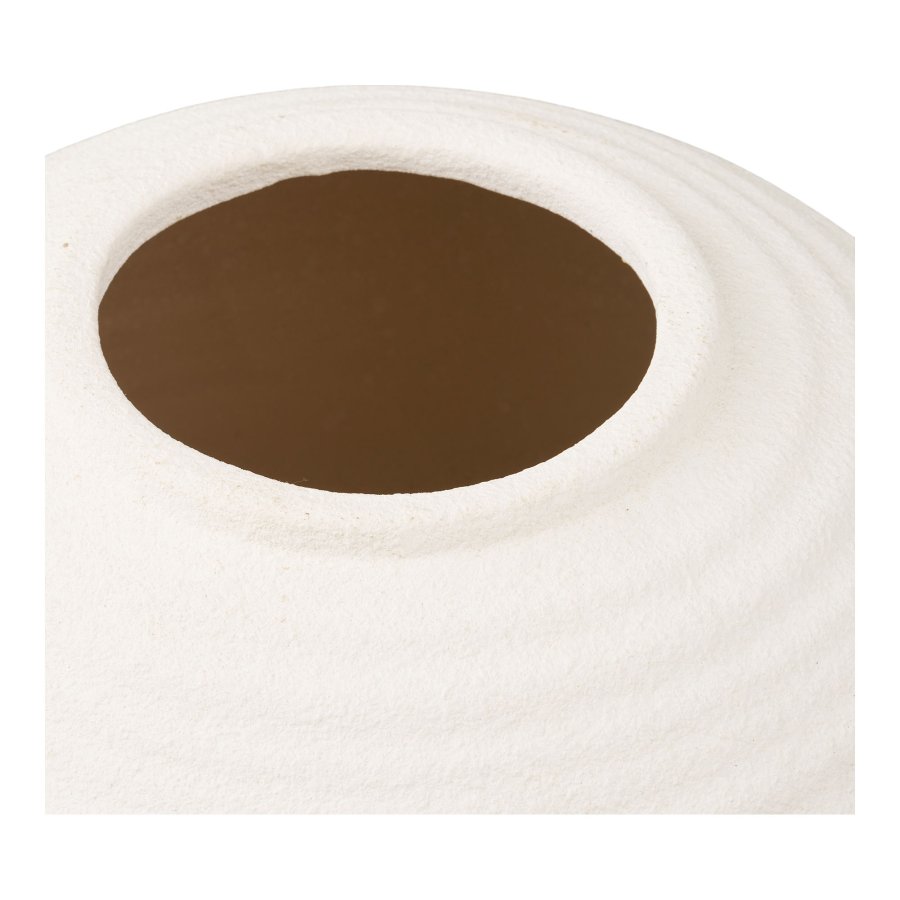 HOUSE NORDIC vase, rund - hvid keramik (H:28,5)