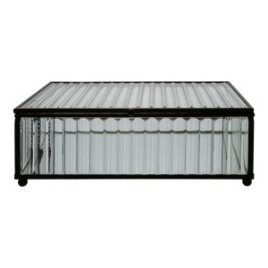 HOUSE NORDIC Santorini boks, m. lg - glas og sort metal (13x20)