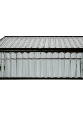 HOUSE NORDIC Santorini boks, med lokk - glass og sort metall (13x20)