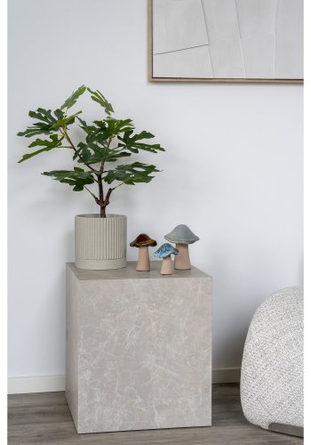 HOUSE NORDIC dekorativ svamp - grnn, brun, bl keramikk (sett med 3)