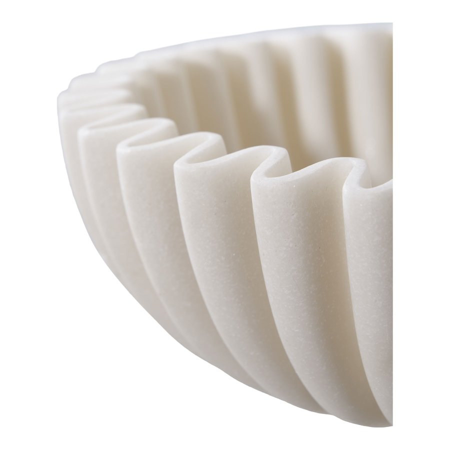 HOUSE NORDIC dekorativ skl, rund - beige polyresin (20x6,5)