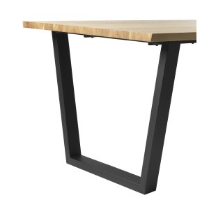 Reno bordsben, U-formade - svart metall (set med 2 ben)