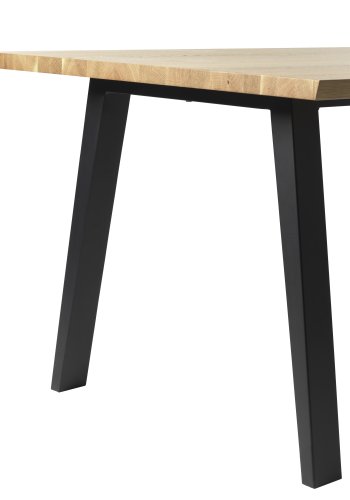 Reno bordben, N-formet - svart metall (sett med 2 ben)