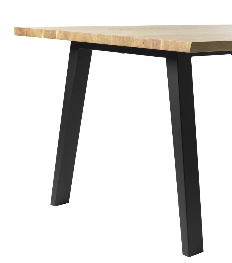 Reno bordben, N-formet - svart metall (sett med 2 ben)