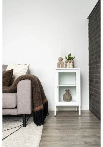 HOUSE NORDIC Blomsterkrukke, firkantet - brunt steint�y (13,5x13,5)