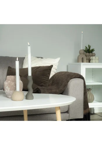 HOUSE NORDIC Blomsterkrukke, firkantet - brunt steint�y (13,5x13,5)