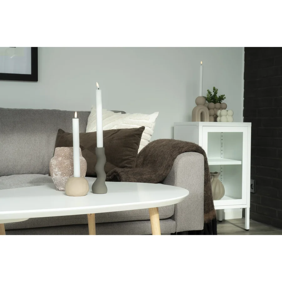 HOUSE NORDIC Blomsterkrukke, firkantet - brunt steint�y (13,5x13,5)