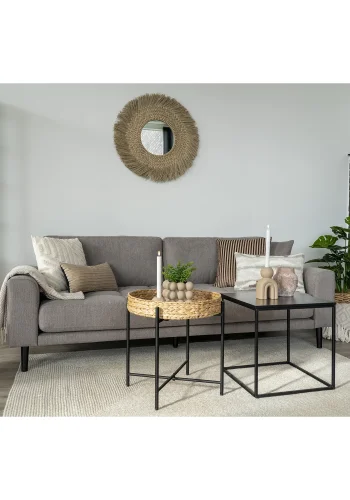 HOUSE NORDIC Blomsterkrukke, firkantet - brunt steint�y (13,5x13,5)