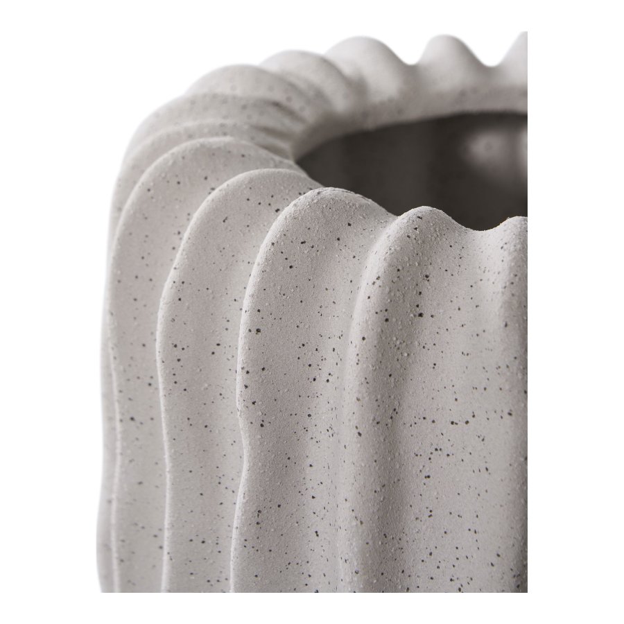 HOUSE NORDIC blomsterpotte, rund - gr keramikk (14,5x14,5)