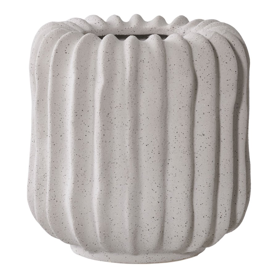 HOUSE NORDIC blomsterpotte, rund - gr keramikk (14,5x14,5)