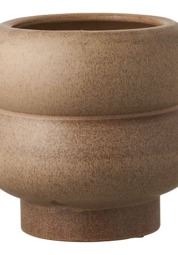 HOUSE NORDIC urtepotte, rund - brun keramik (H:17,5)