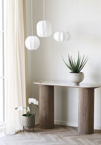 HOUSE NORDIC urtepotte, rund - brun st�l (H:26)