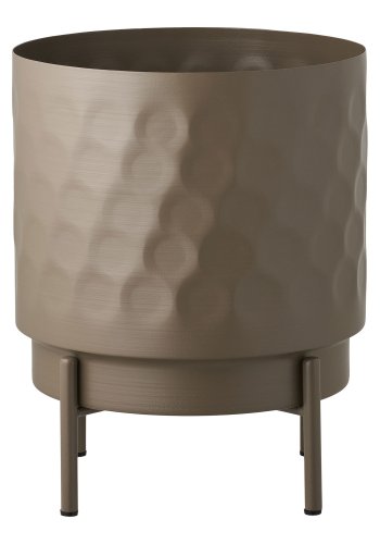 HOUSE NORDIC urtepotte, rund - brun st�l (H:26)