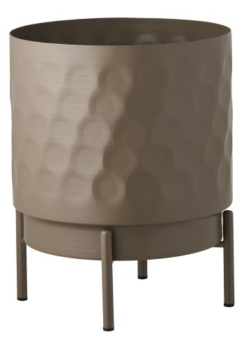 HOUSE NORDIC urtepotte, rund - brun st�l (H:26)