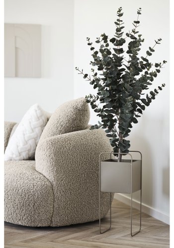 HOUSE NORDIC urtepotte, rund - brun st�l (H:54)