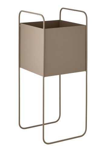 HOUSE NORDIC urtepotte, rund - brun st�l (H:54)