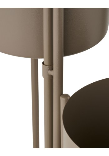 HOUSE NORDIC urtepotte, m. 3 urtepotteskjulere - brun st�l (H:75,5)