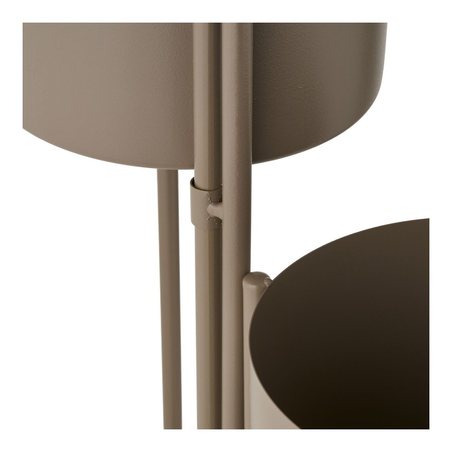 HOUSE NORDIC urtepotte, m. 3 urtepotteskjulere - brun st�l (H:75,5)