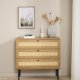 Pensacola kommode, m. 3 skuffer - natur eg melamin og polyrattan