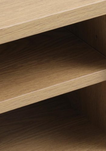 Pensacola TV-bord, m. 2 l�ger og 1 hylde - natur eg melamin og polyrattan (120x40)