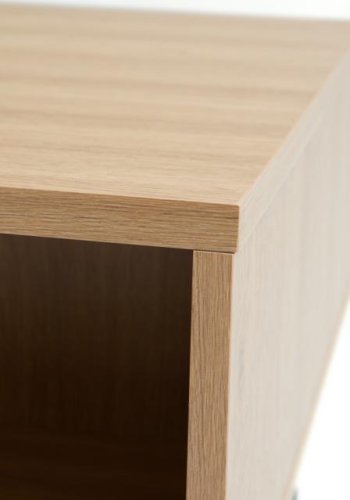 Pensacola sofabord, m. 2 skuffer - natur eg melamin og polyrattan (60x110)