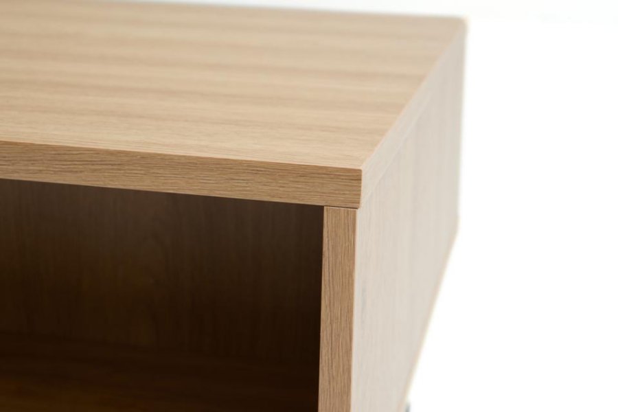 Pensacola sofabord, m. 2 skuffer - natur eg melamin og polyrattan (60x110)