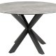 ACT NORDIC Heaven Esstisch, rund – graue Keramik und schwarzer Stahl (119)