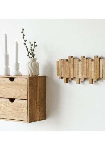 HOUSE NORDIC�Caltra knager�kke, m. 4 knager - natur eg (L:40)