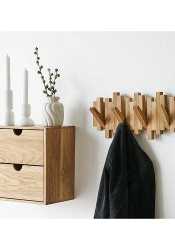HOUSE NORDIC�Caltra knager�kke, m. 4 knager - natur eg (L:40)