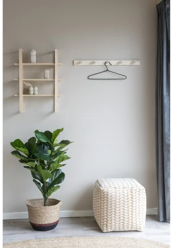 HOUSE NORDIC Abano klesstativ, m. 5 kroker - naturlig poppeltre (L:70)