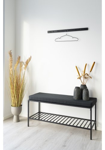 HOUSE NORDIC Hvit klesstativ, m. 5 knagger - sort stl